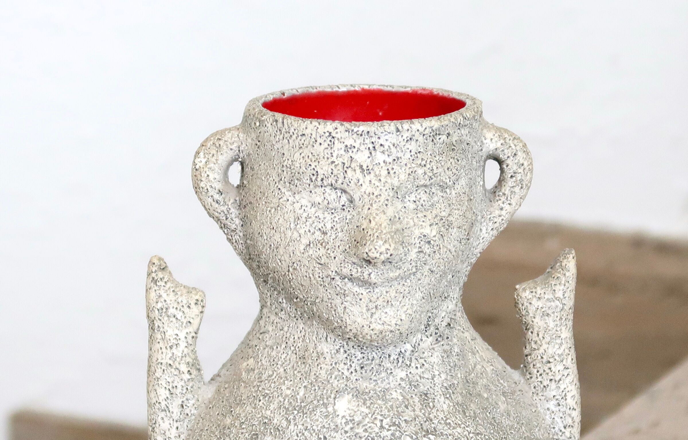 Anthropomorphic ceramic vase by Francis Triay, 60s