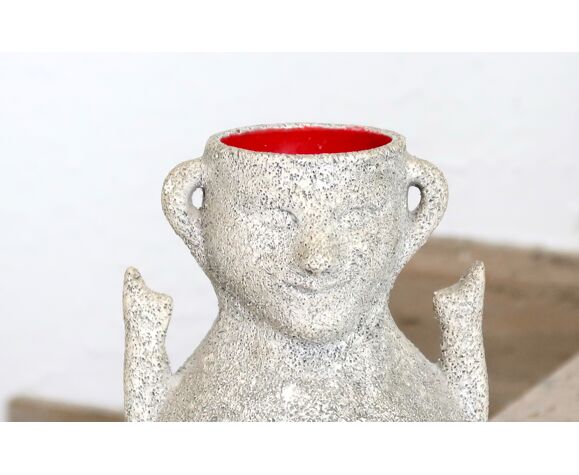 Vase en céramique anthropomorphe de Francis Triay, années 60