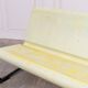 Rare Willy Guhl two-seater bench, original yellow patina, 1960.