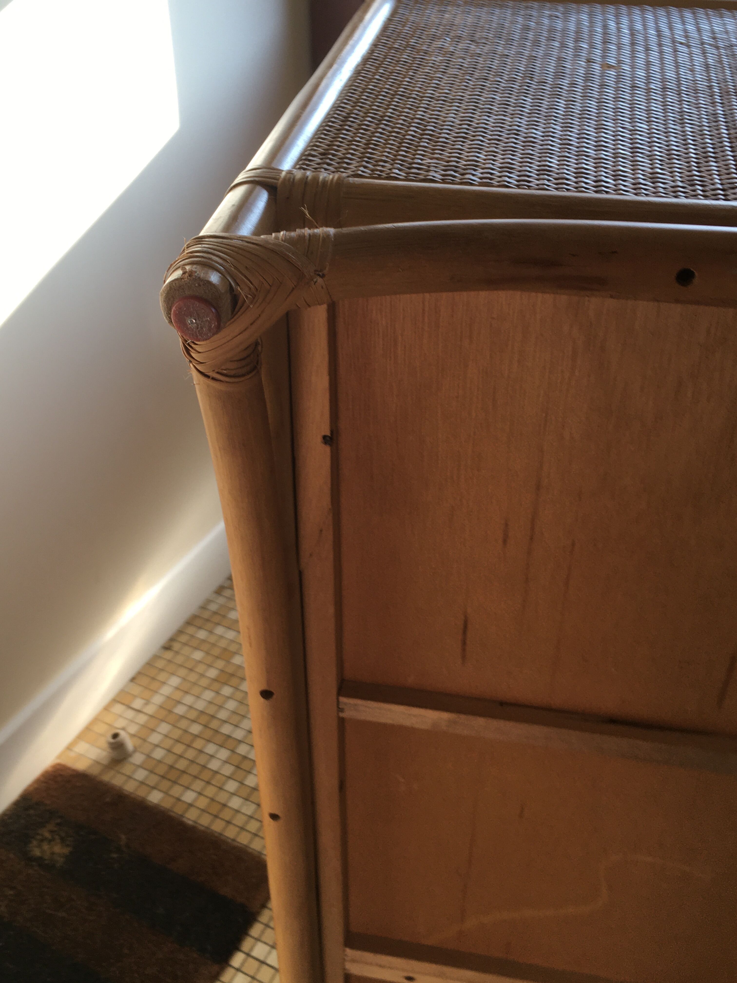 Low rattan furniture