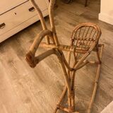 Vintage rattan rocking horse