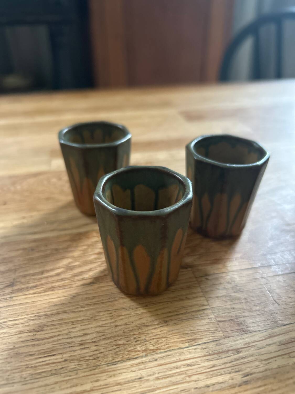 Set of 3 Donbac Art Deco glasses