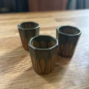 Lot de 3 verres Donbac Art Deco