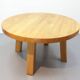 Brutalist eettafel massief eiken rond model