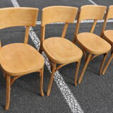4 chairs Baumann no.24 light beech