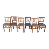 Set 6 chaises bistrot dépareillées