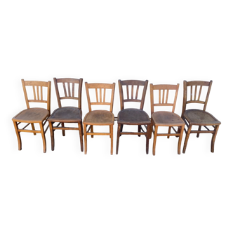 Set 6 chaises bistrot dépareillées