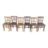Set of 6 mismatched bistro chairs