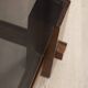 Vintage table 60s wood and glass design fontana arte