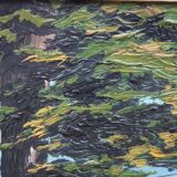 Oil on canvas "Mountain lake"