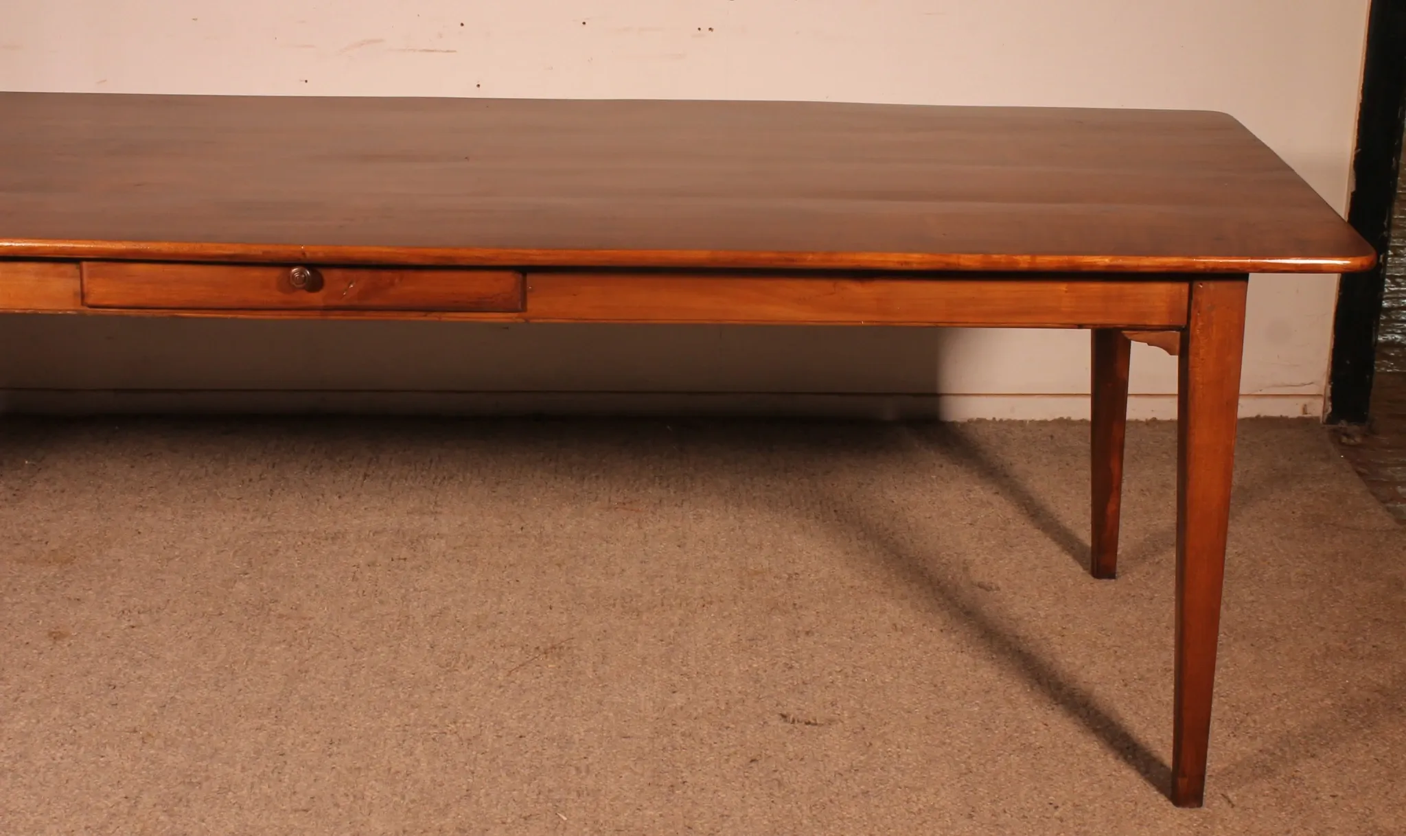 19th Century Cherry Wood Refectory Table, 2.52 metres long