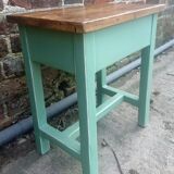Green wooden stool