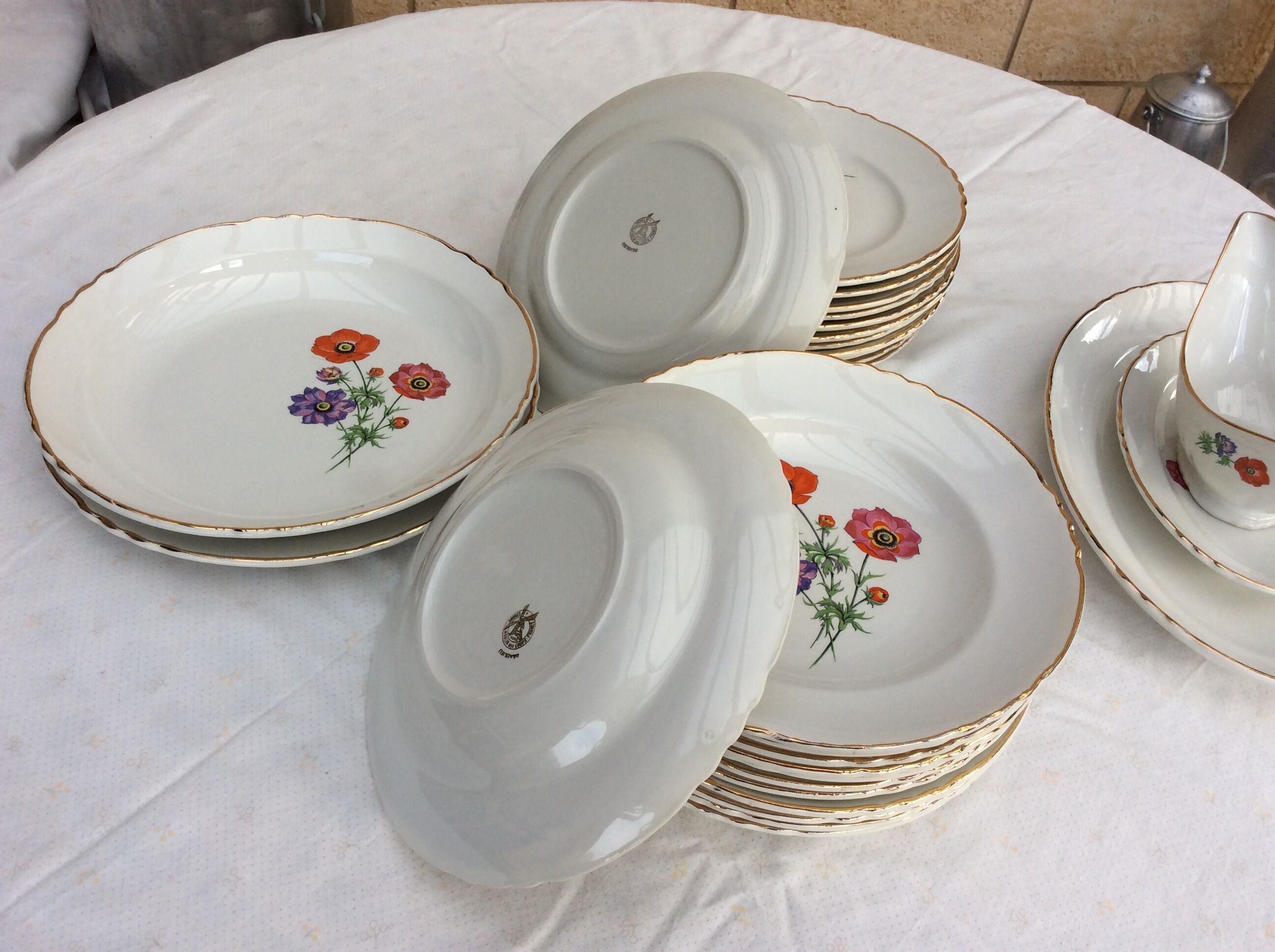 Table service 29 pieces Orchies Moulin des Loups - vintage