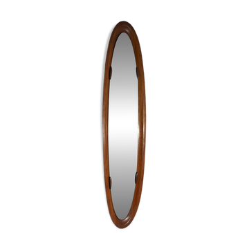 Curved plywood wall mirror, 1960s