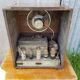 Former radio ponsot wood - metal - bakelite buttons vintage decoration