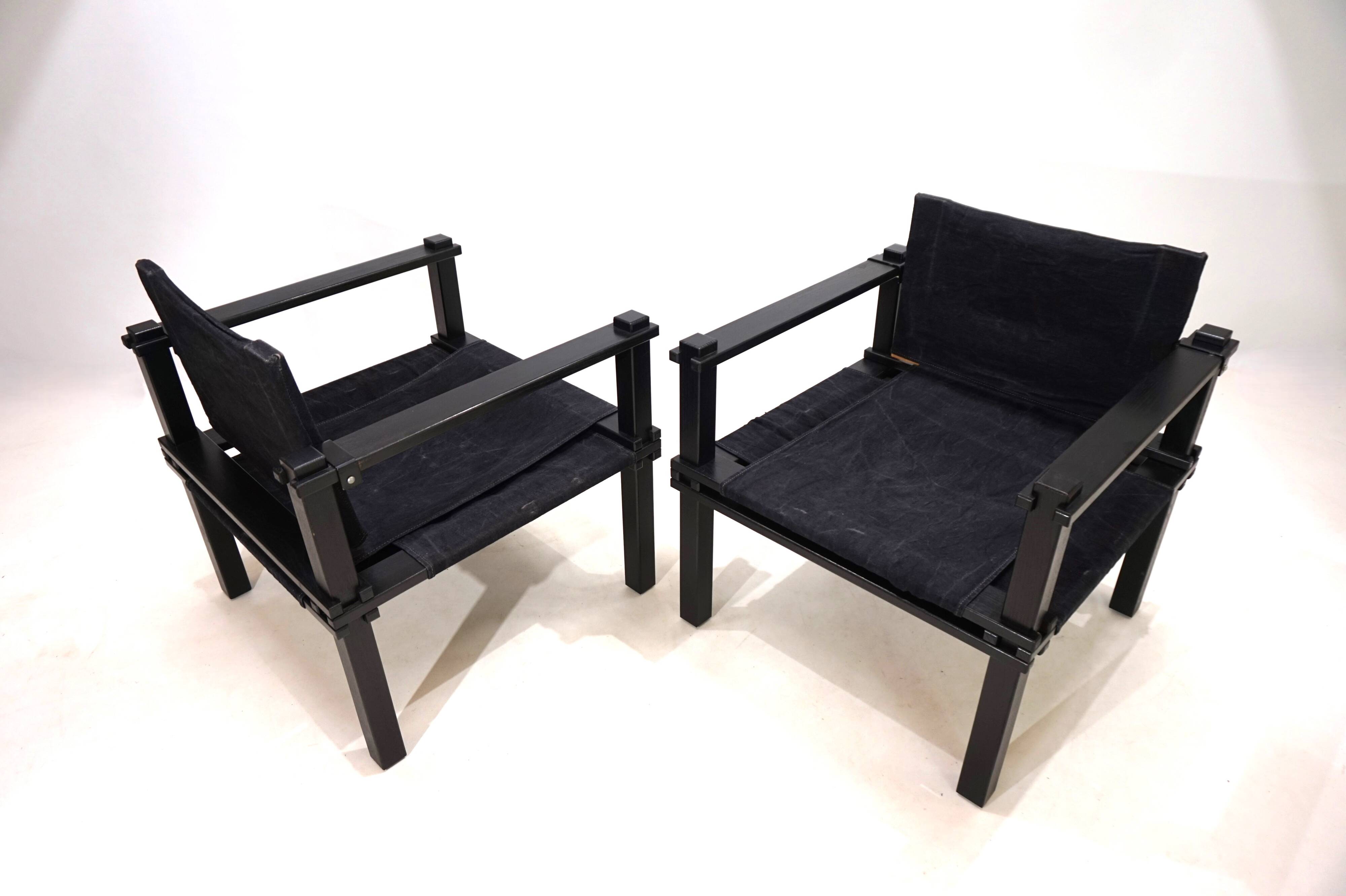 Bofinger set of 2 Farmer lounge chairs with table by Gerd Lange, 1960