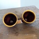 Flamed ceramic egg cups