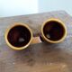 Flamed ceramic egg cups