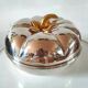 Ice cube bucket pumpkin silver metal design 70s