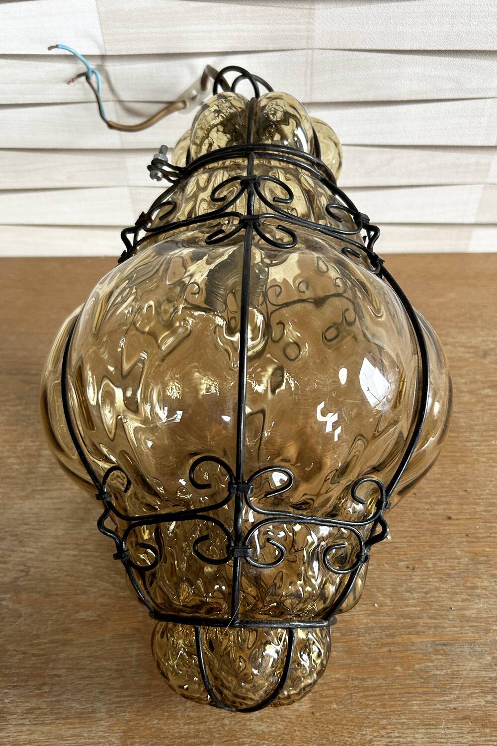 Hallway cage lantern, Murano blown glass, Venice, vintage, 1960s