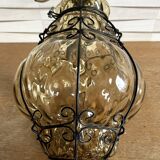 Hallway cage lantern, Murano blown glass, Venice, vintage, 1960s