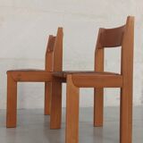 Elm and leather chairs, 80