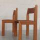 Chaises en orme et cuir, 80's