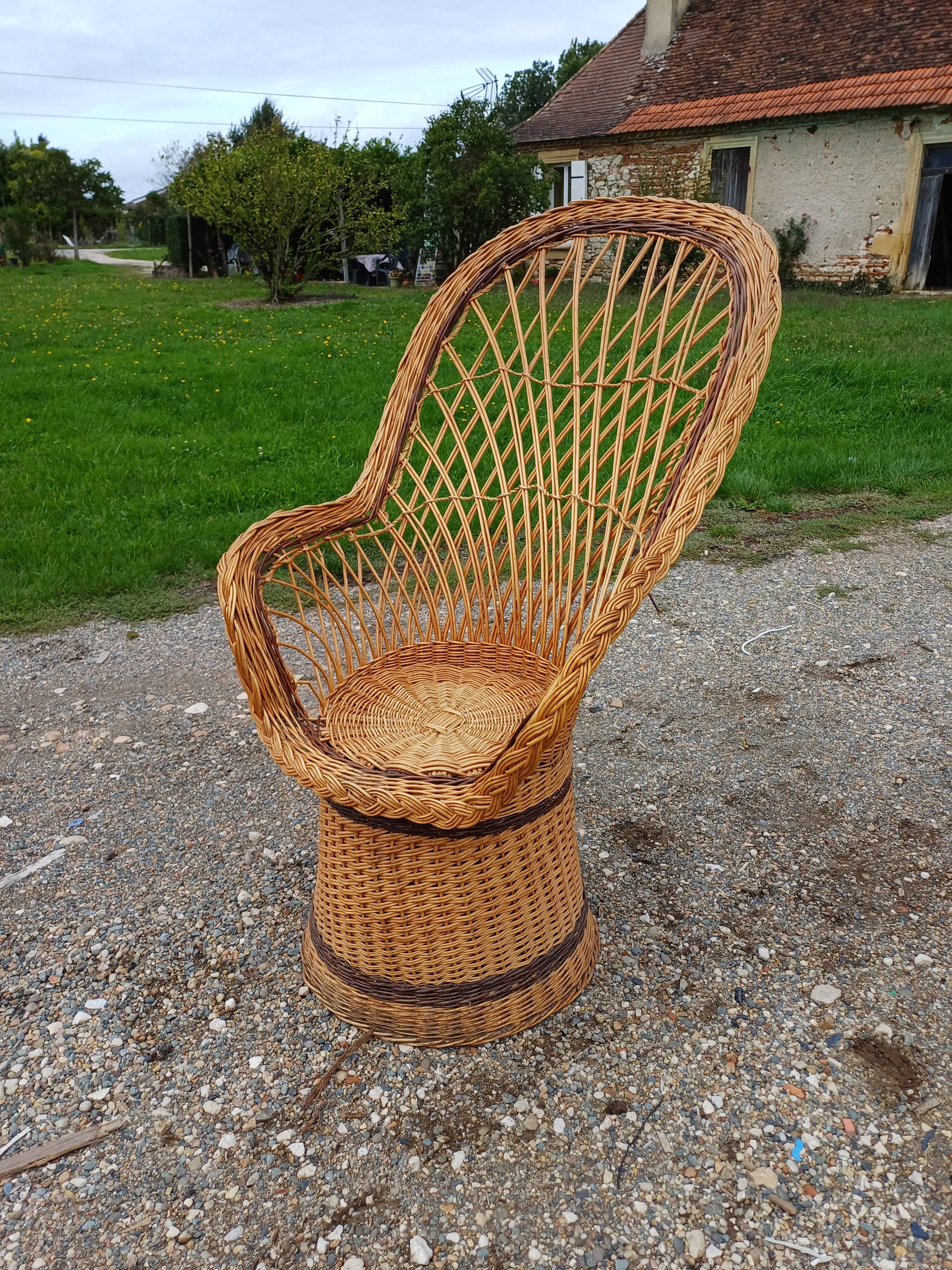 Emmanuelle wicker armchair