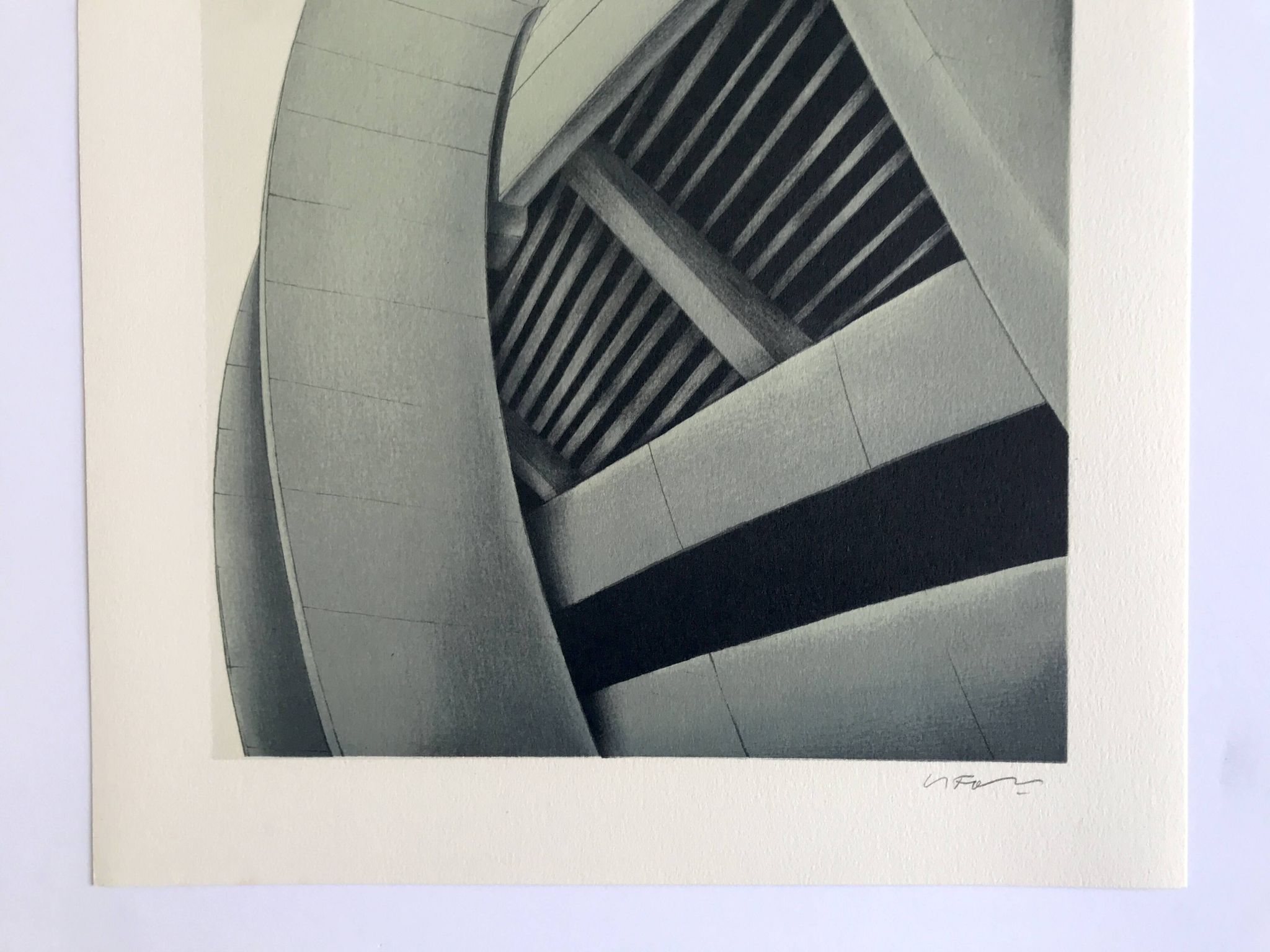 A. le foll, parc des princes, 1978. lithographie originale signée au crayon