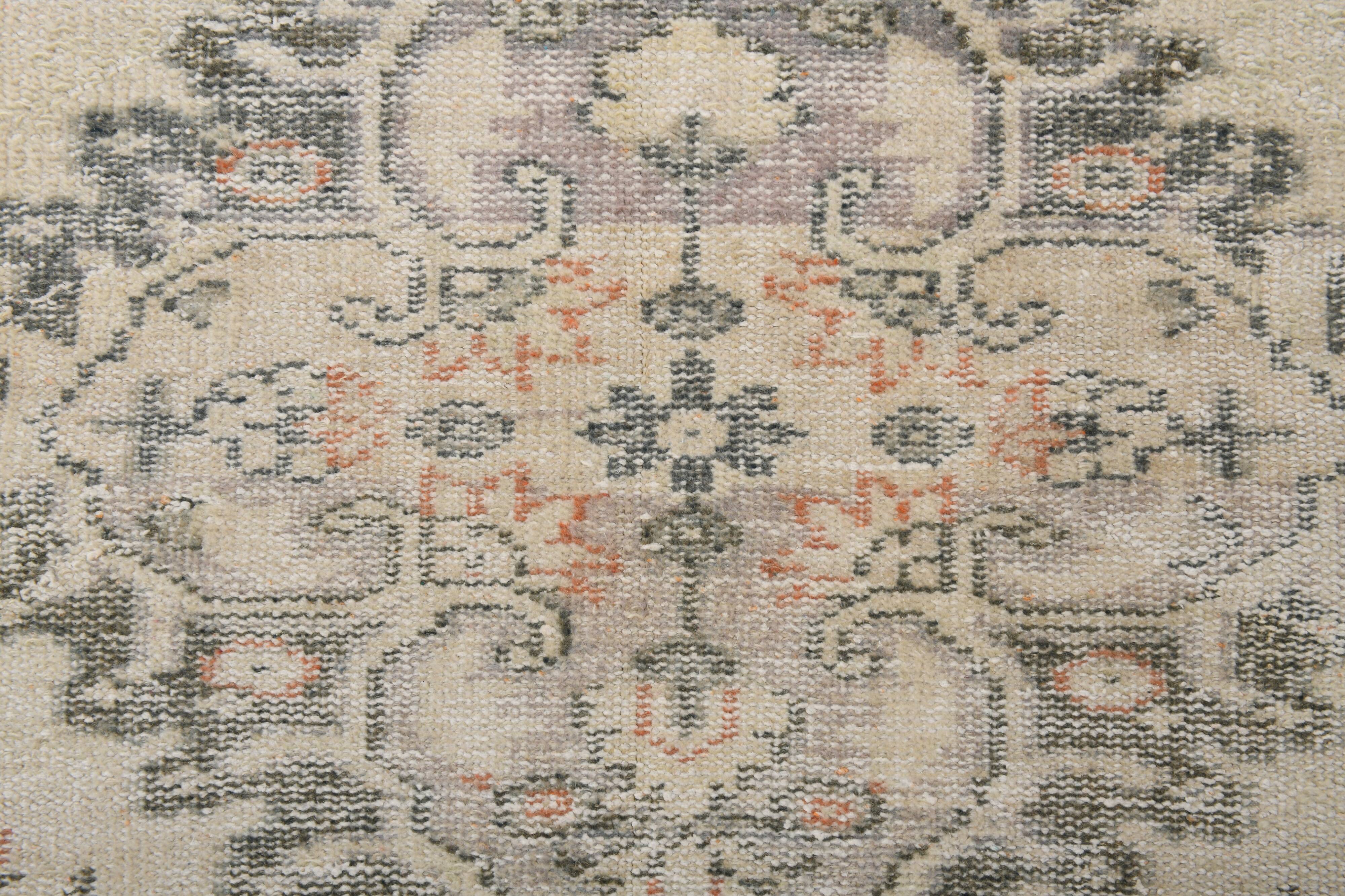 3x9 Cream Brown Persian Runner Rug, 88x272Cm