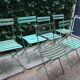 Lot of old garden iron folding chairs