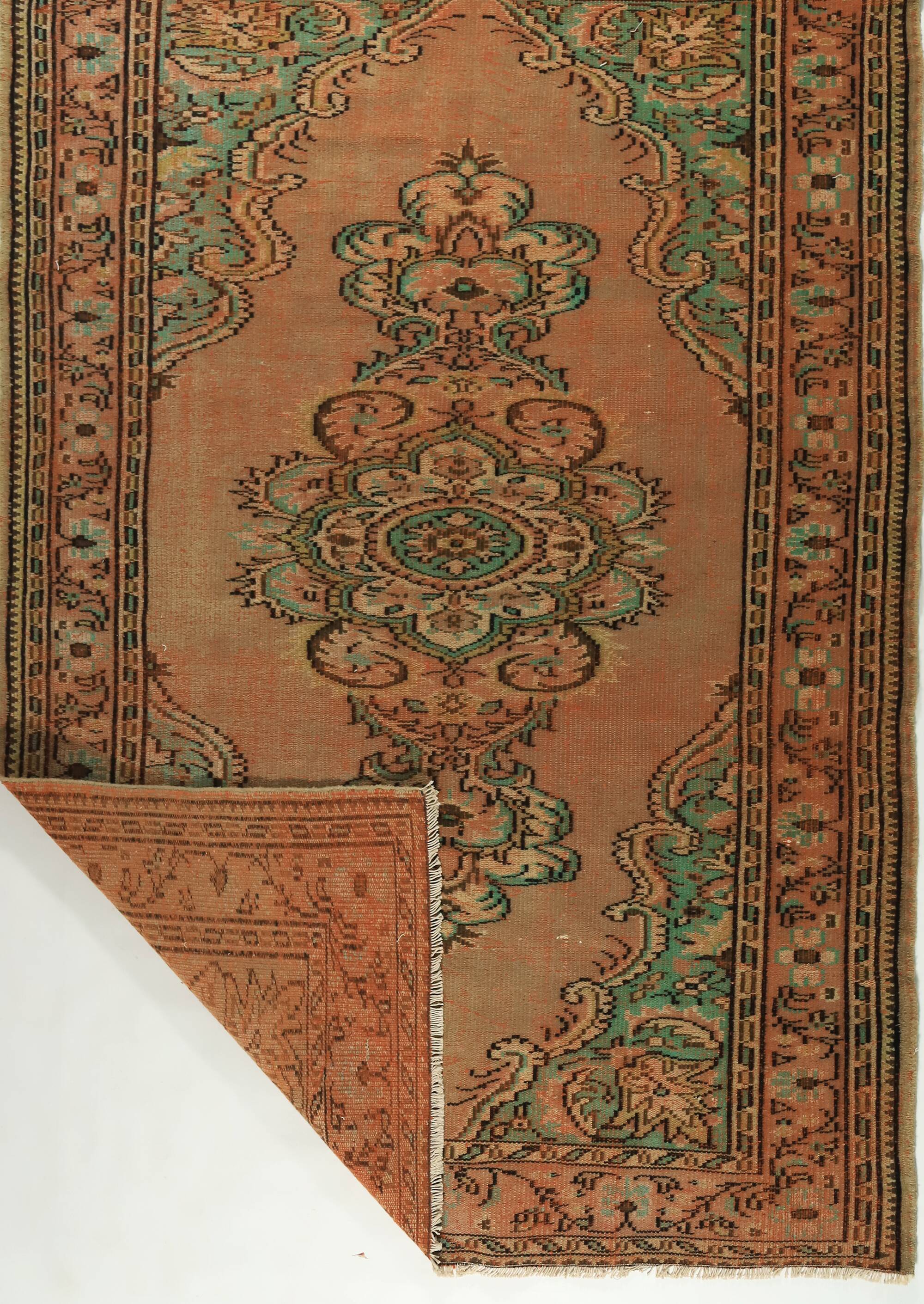 Anatolian handmade vintage rug 255 cm x 168 cm