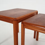 Three teak tables, 70's scandinavian design