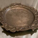 Rocaille style pewter dish