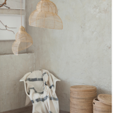 Rattan shell pendant light