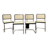 Set of 4 black Breuer B32s