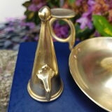 Cellar rat candle holder and brass extinguisher