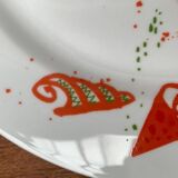 Vintage Postmodern Porcelain Plate with Subsidy Decor by René Fehr for Lengsfeld Porcelain, 1990s