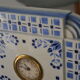 Blue ceramic table clock