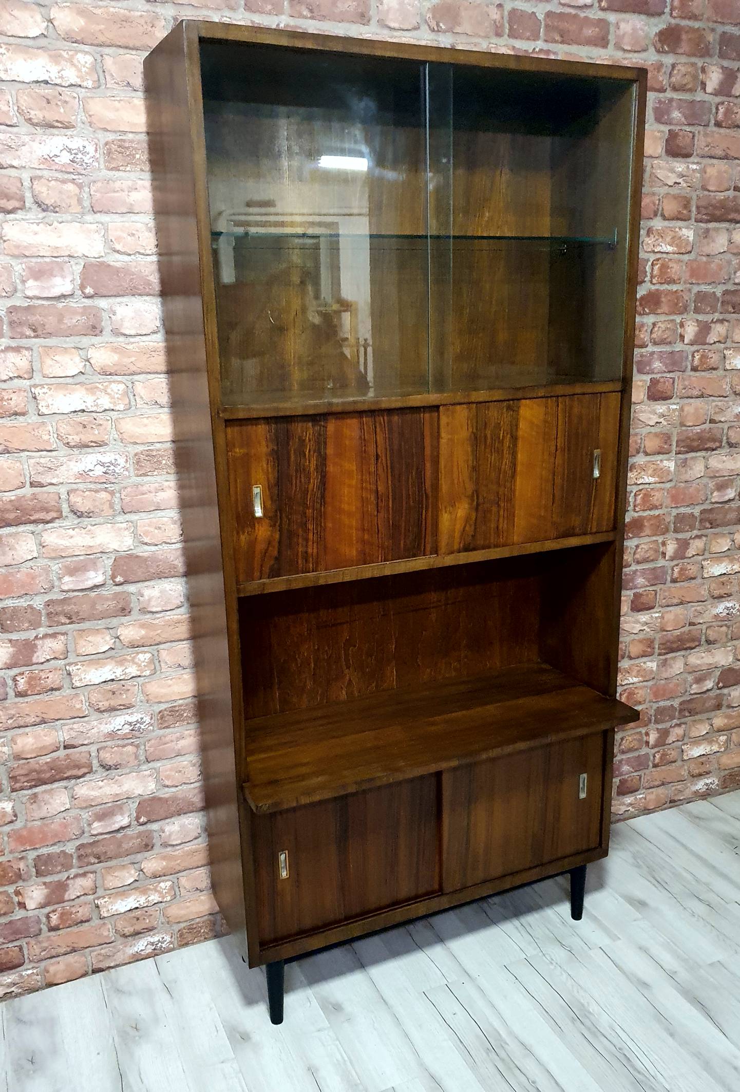 Bibliothèque rénovée vitrine années 1960 rétro vintage, Polska