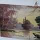Peinture à l'huile paysage champêtre