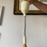 Telescopic wicker hanging lamp