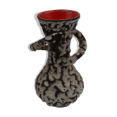 Vase with 2 handles Vallauris Fat lava