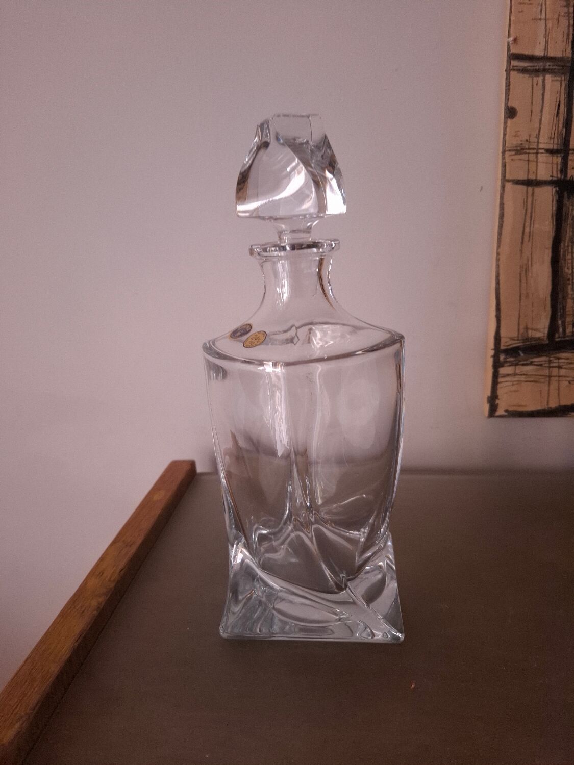 Bohemian crystal carafe (in box)
