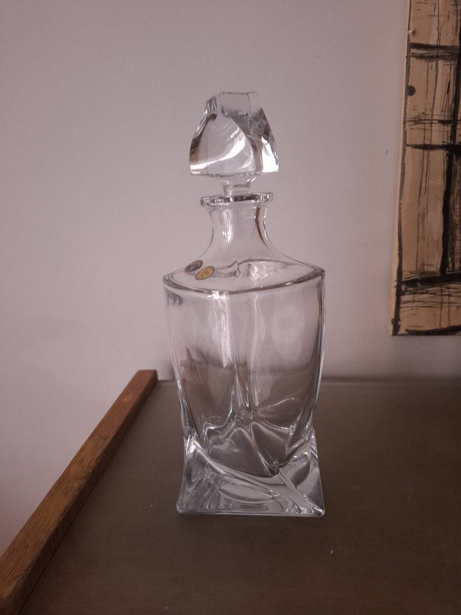 Bohemian crystal carafe (in box)