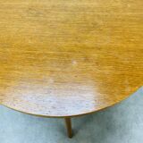 Table d'appoint tripode pied compas vintage en bois années 50