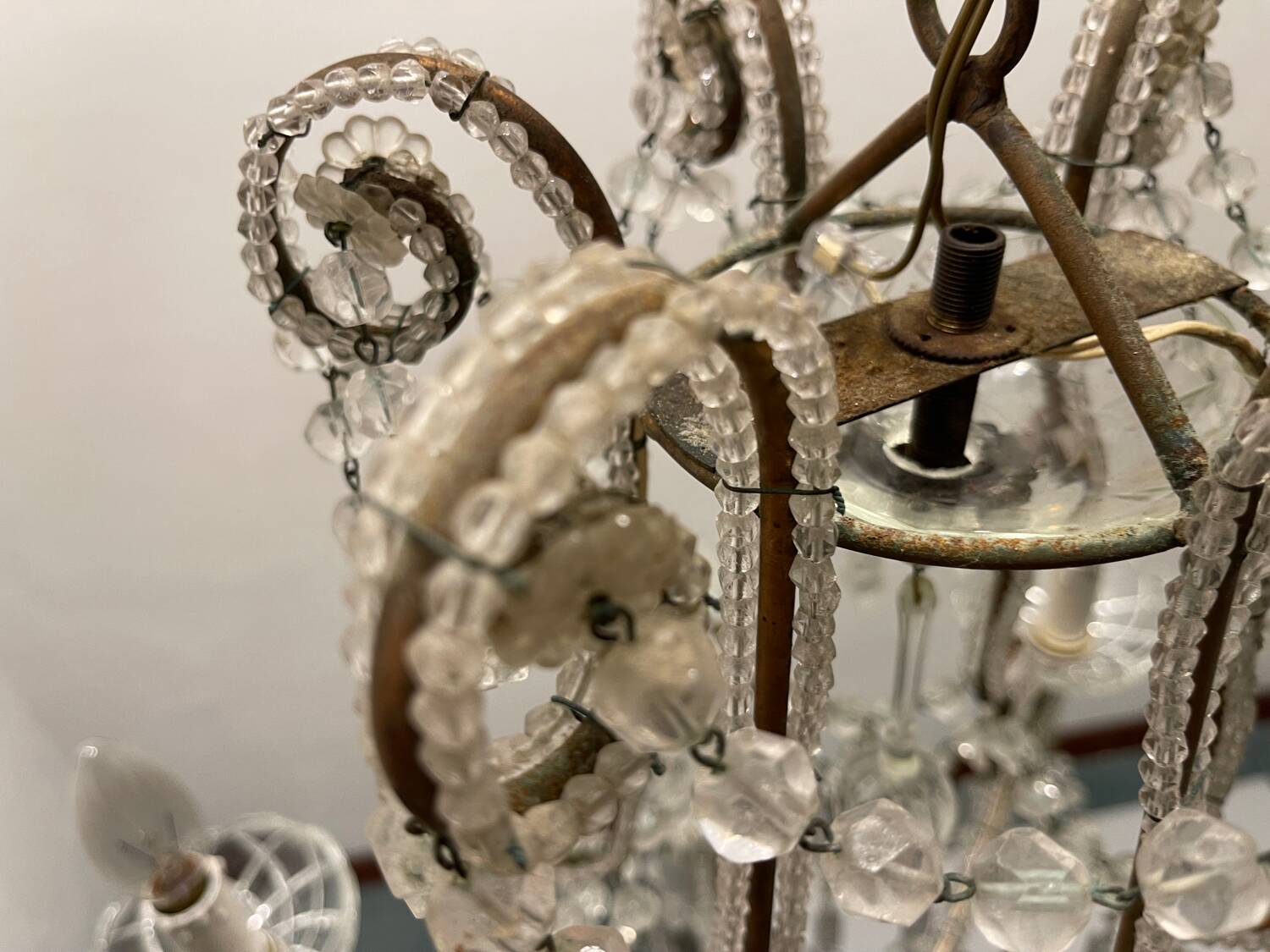 Vintage Crystal Beaded Chandelier