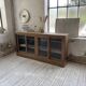 Oak sideboard with glass doors