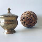 Brass and mother-of-pearl box