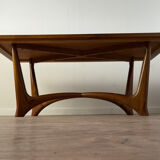 Vintage wooden coffee table – sculptural base